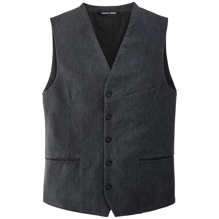 Gilet pour homme à rayures, Anthracite