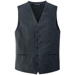 Gilet da uomo a righe testurizzate Antracite