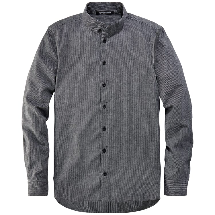 Camicia da uomo con righe strutturate, Antracite