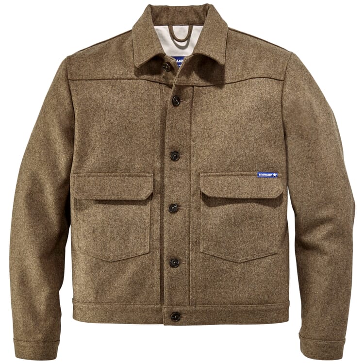 Blouson i uld til mænd, Beige melange