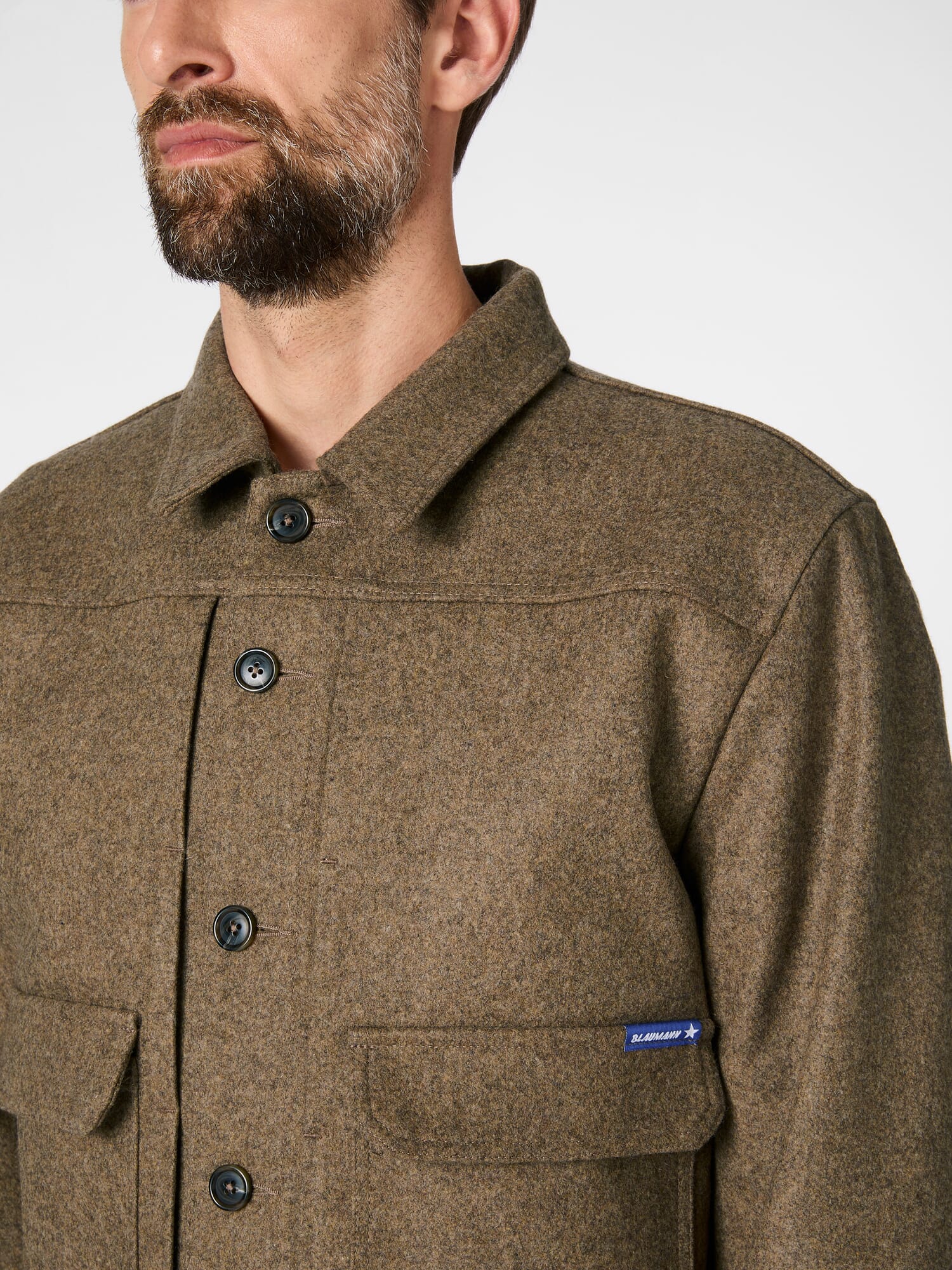 Men's wool blouson, Beige melange | Manufactum