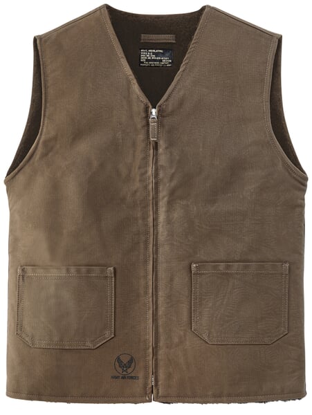 Men's vest 1942 lined Light brown