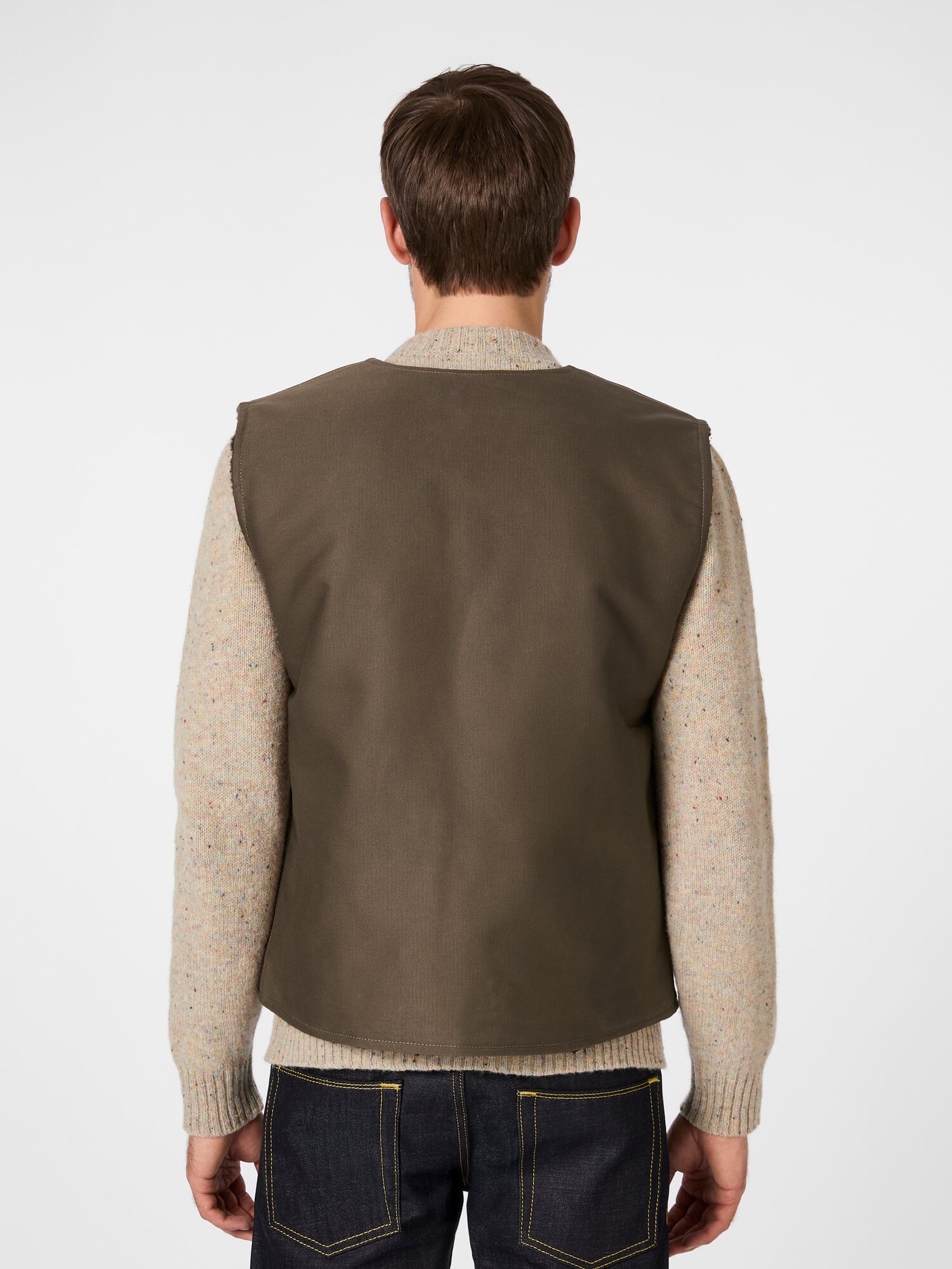 Men's vest 1942 lined, Light brown | Manufactum