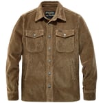 Herren-Hemdjacke 1967 Cord Hellbraun