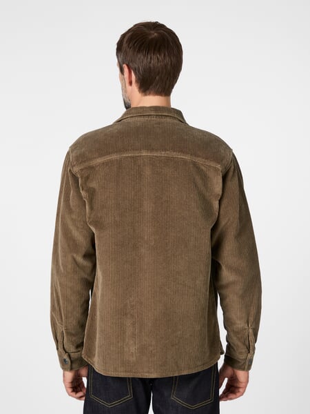 Men's shirt jacket 1967 corduroy Light brown, presented on a model