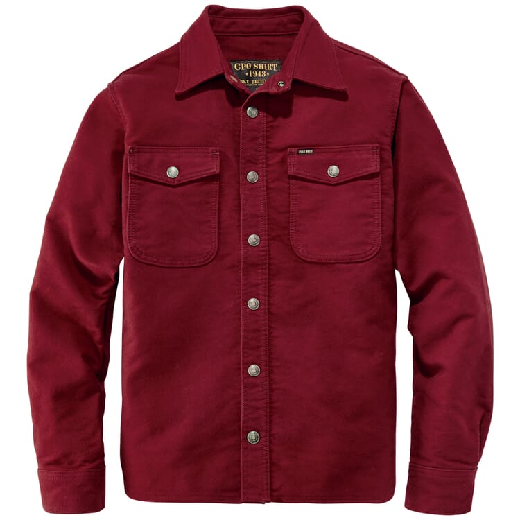 Herren-Hemdjacke Moleskin, Rostrot