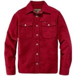 Mens shirt jacket moleskin Rusty red