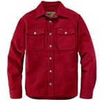 Mens shirt jacket moleskin Rusty red