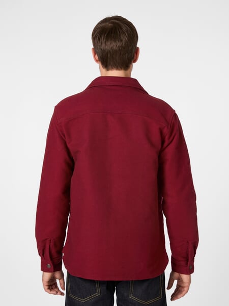 Herren-Hemdjacke Moleskin Rostrot, Tragebild