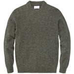 Heren shetland trui Groene melange