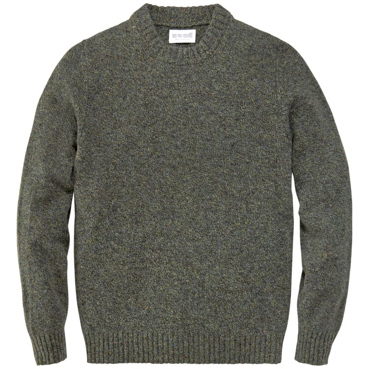 Heren shetland trui, Groene melange