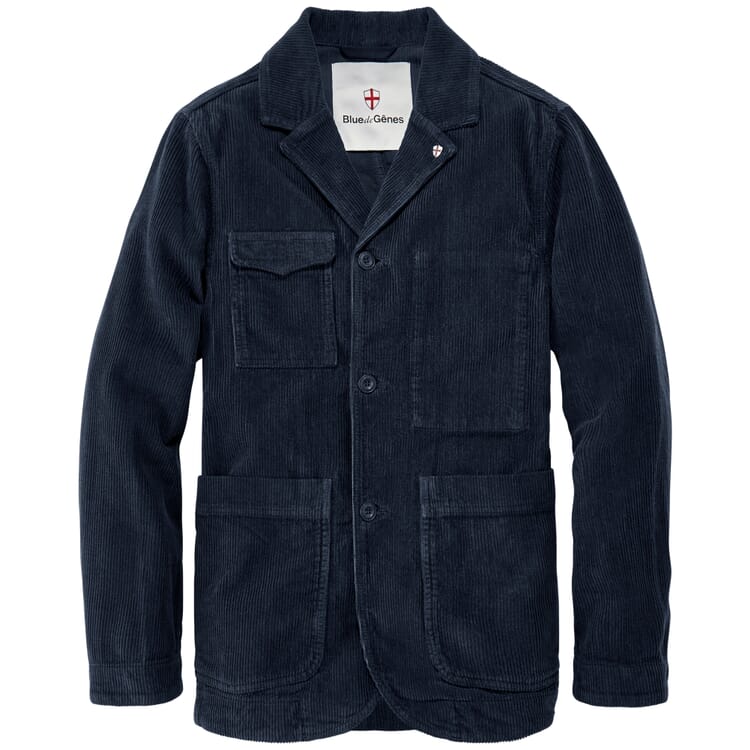 Blazer da uomo in velluto a coste, Blu