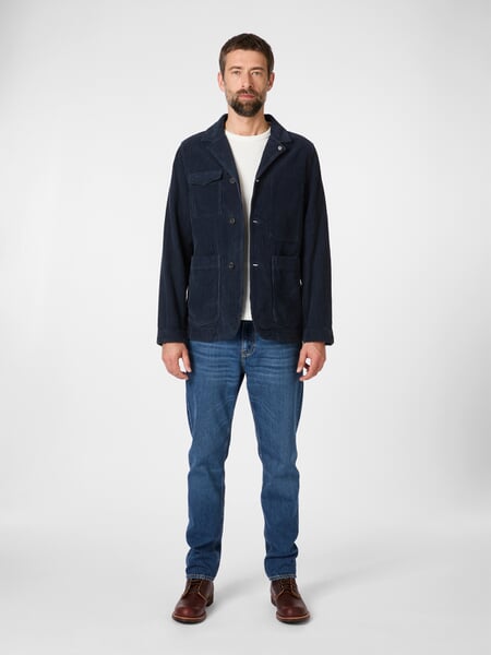 Herren-Cordblazer Blau, Tragebild