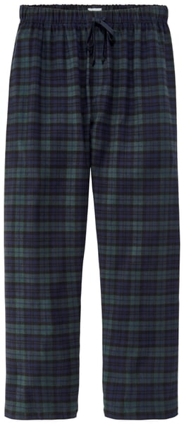 Pigiama di flanella da uomo Nero-avorio-verde