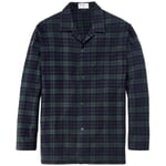 Herren-Flanellpyjama Schwarz-Navy-Grün
