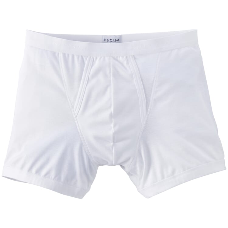 Pantalones cortos retro para hombre, Blanco
