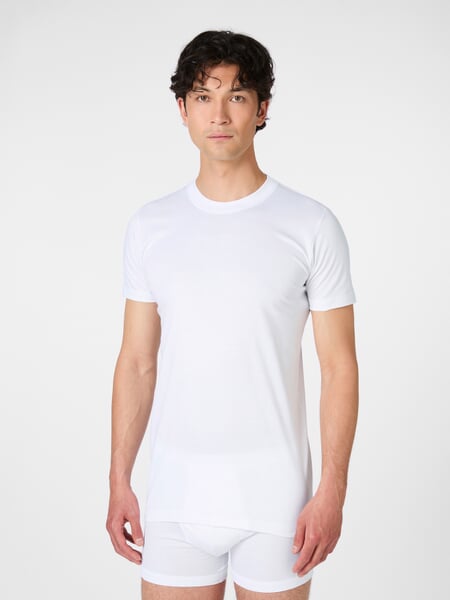 Herren-American-Shirt Weiß, Tragebild