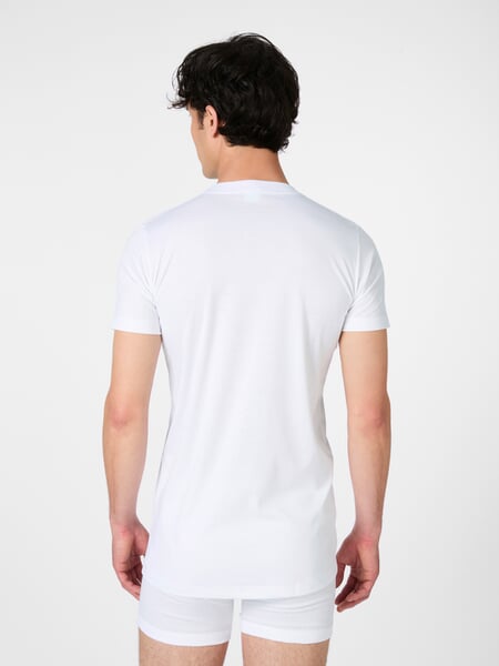 Herren-American-Shirt Weiß, Tragebild