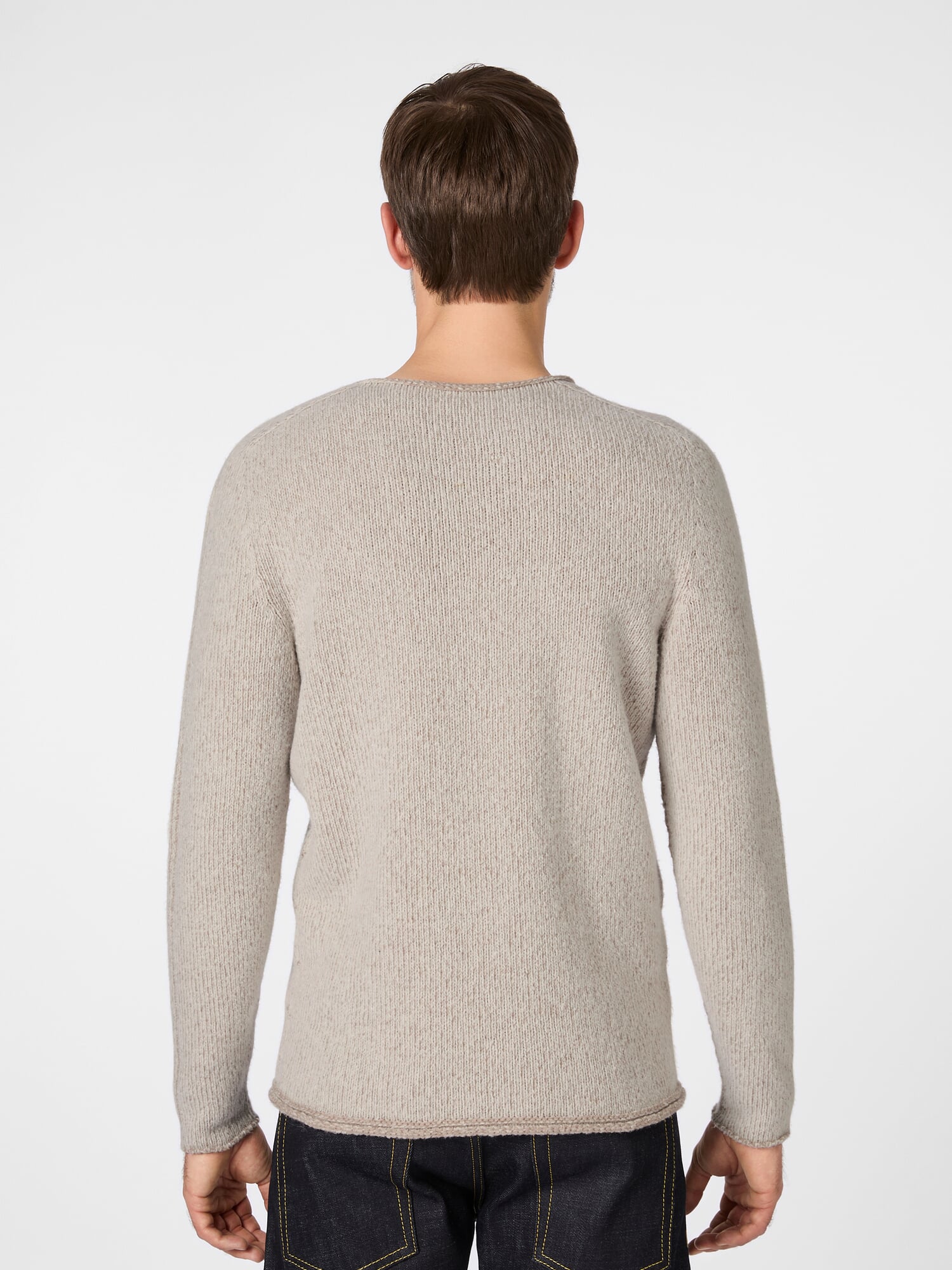 Men raglan sweater, Natural taupe | Manufactum