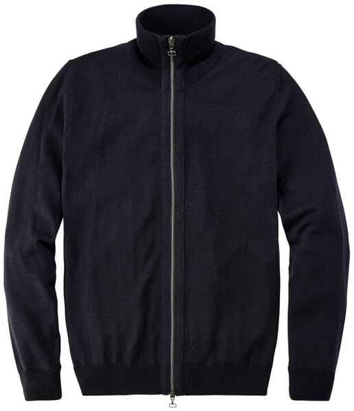 Herren-Strickjacke mit Zip Navy