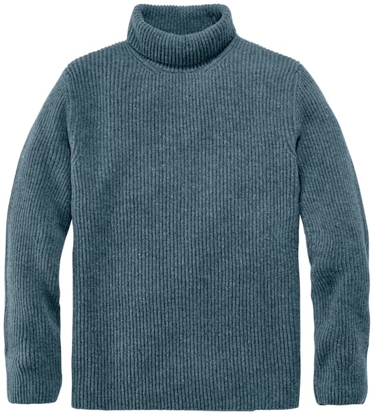 Men's sweater melange yarn Petrol