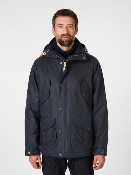 Herrenjacke wattiert Navy, Tragebild