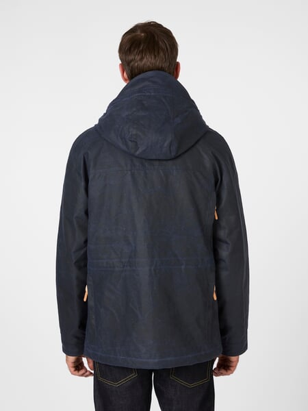 Herrenjacke wattiert Navy, Tragebild