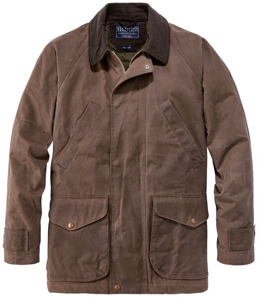 Herrenjacke gewachst Mittelbraun