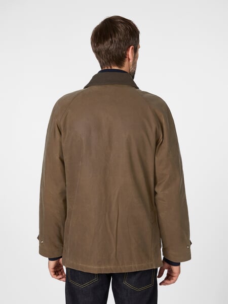 Herrenjacke gewachst Mittelbraun, Tragebild
