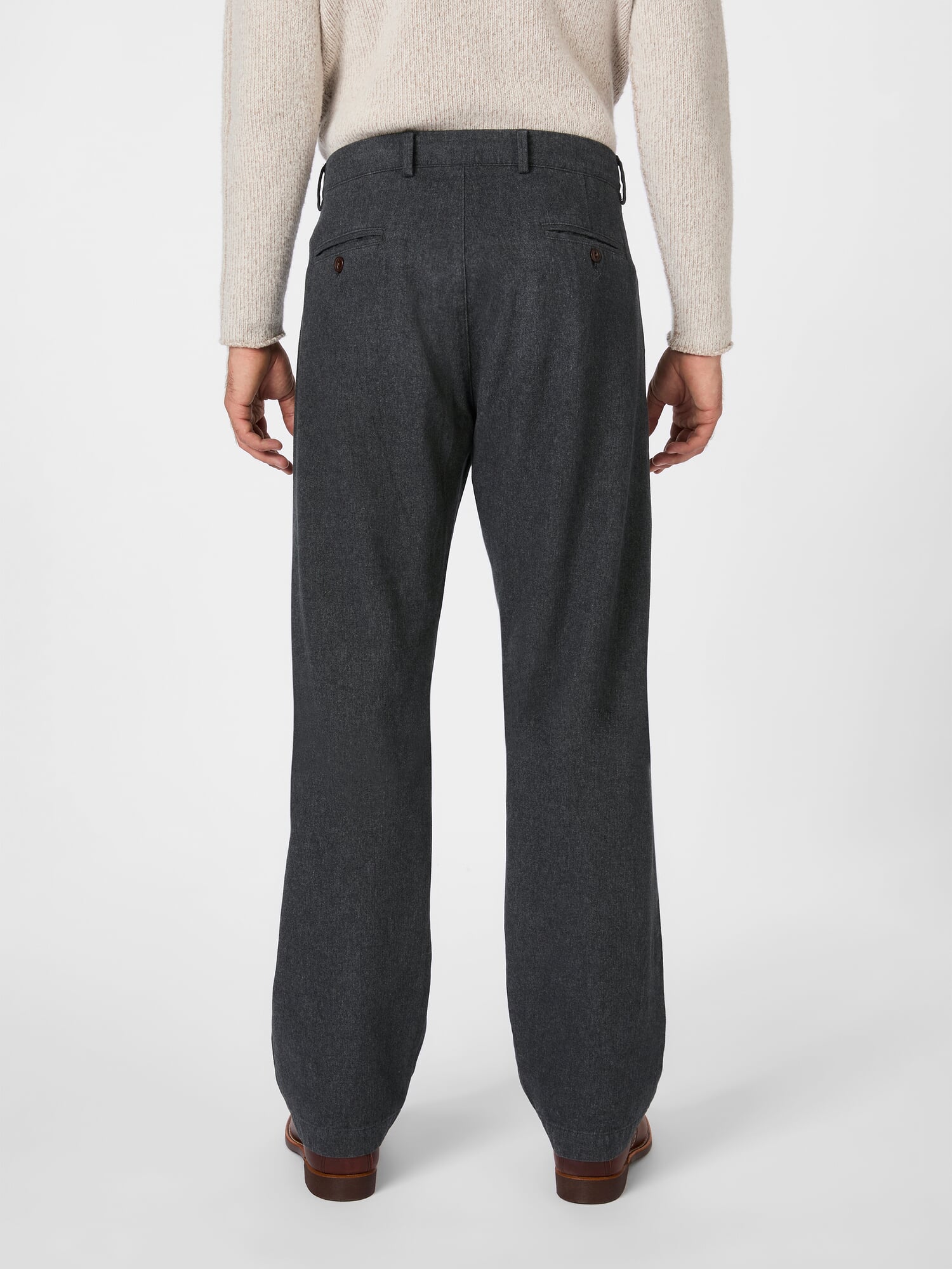 Mens trousers moleskin, Grey melange | Manufactum