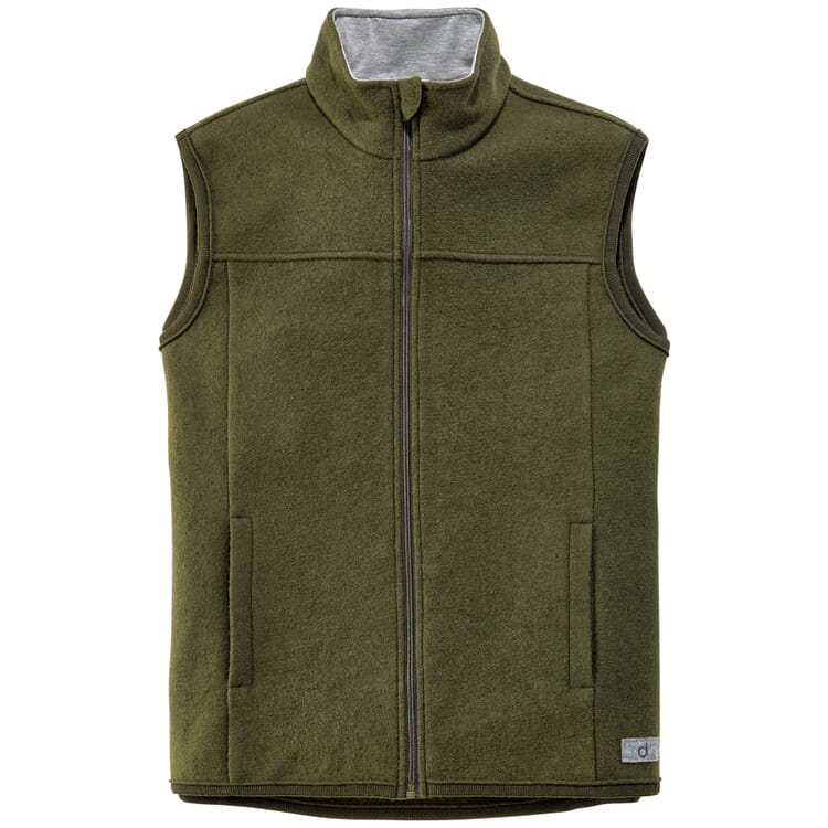Gilet de laine pour homme, Olive