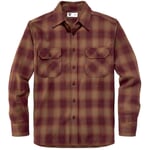 Camisa de franela para hombre Naranja-rojo