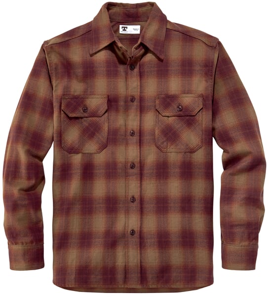 Men's flannel shirt Orange-red