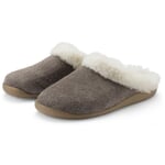 Chausson en peau d'agneau Gris clair