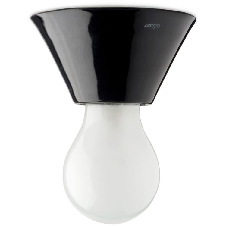 Cono wand- en plafondlamp, Zwart