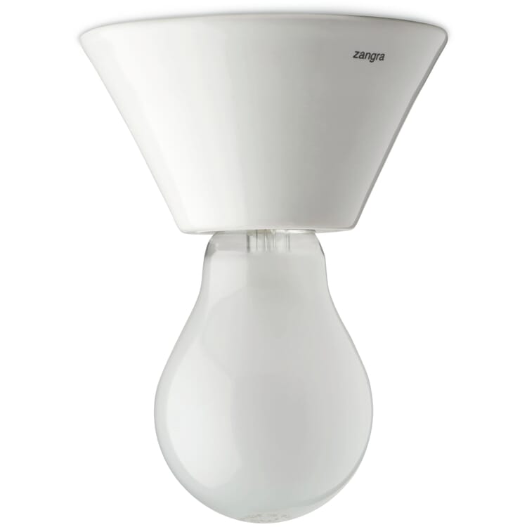 Wand- en plafondlamp Cono, Wit