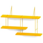 Estante retráctil Amarillo escoba RAL 1032