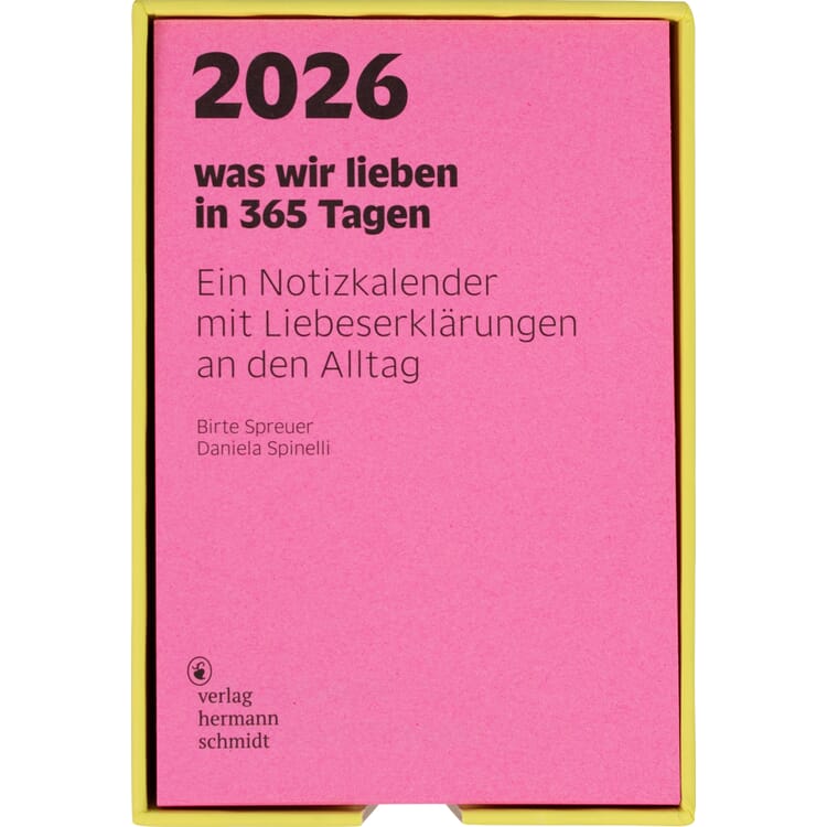 Notizkalender was wir lieben in 365 Tagen