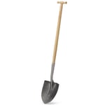 Spade shovel with T-handle