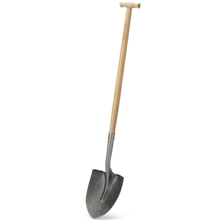 Spade shovel with T-handle