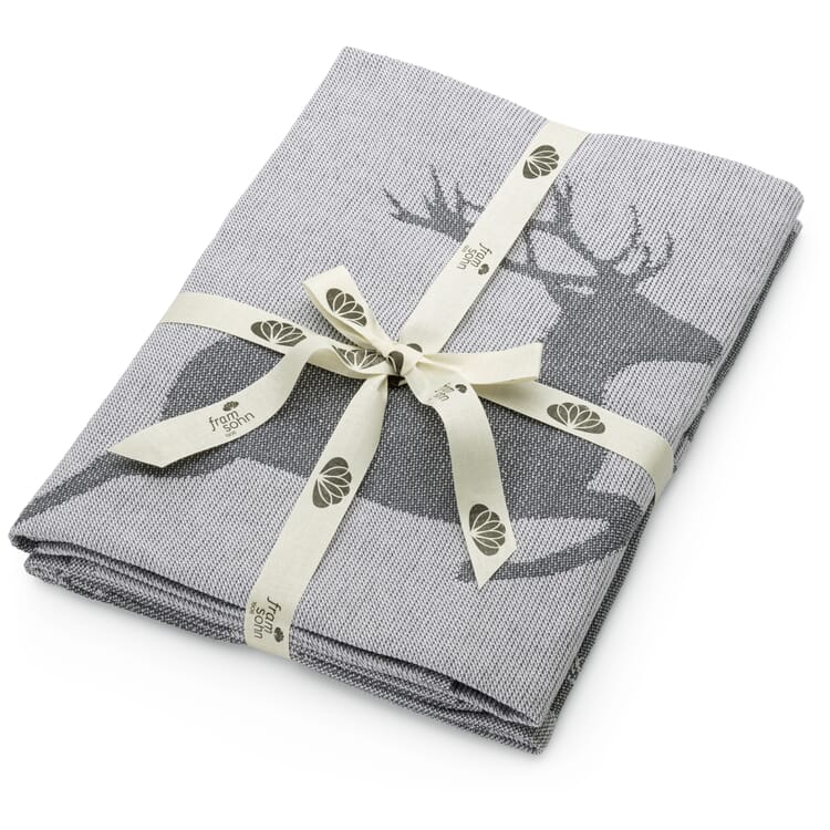 Tea towel deer, Gray