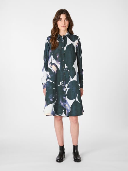 Robe femme boutonnée, multicolore Multicolore, présenté sur un modèle