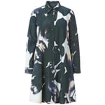 Ladies' buttoned dress, multicolor Multicolor