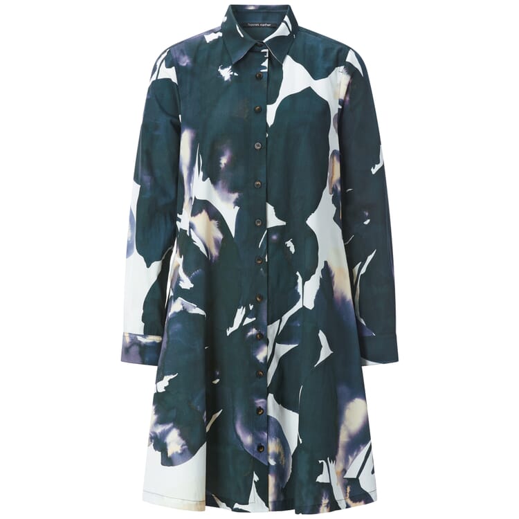 Dame-kjole med knapper, flerfarvet, Flerfarvet