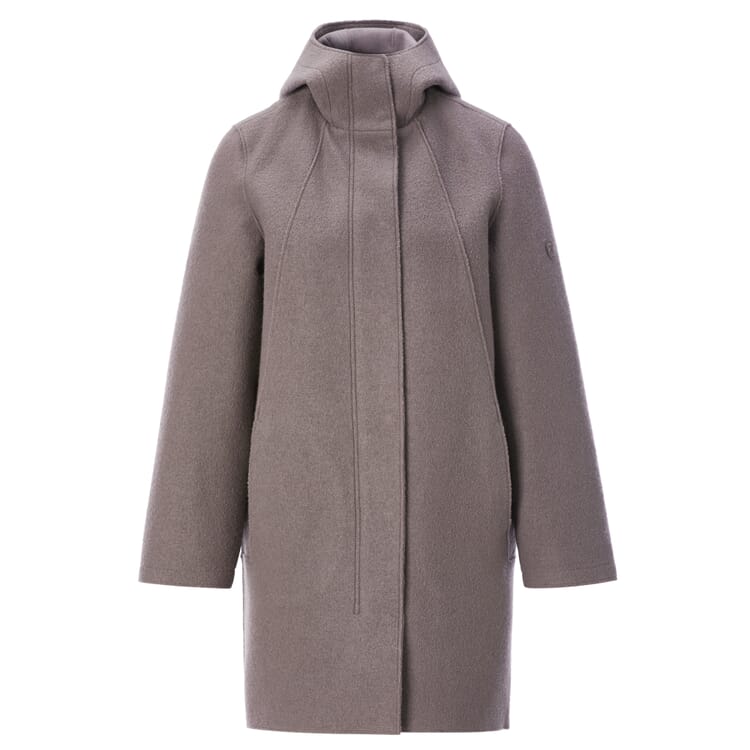 Wollen damesparka, Mauve