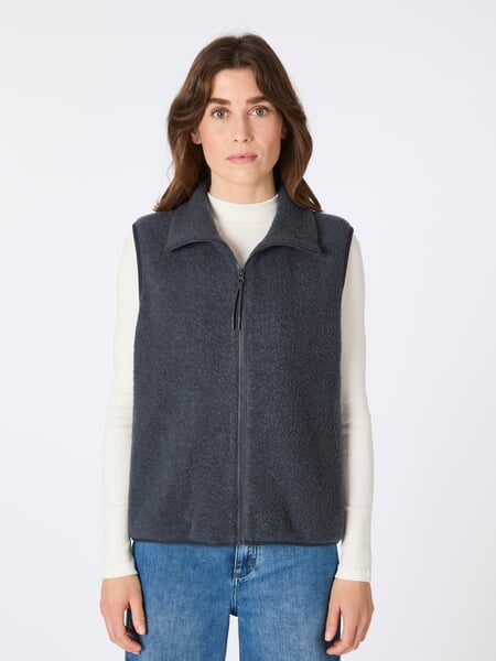 Ladies vest Anthracite, presented on a model