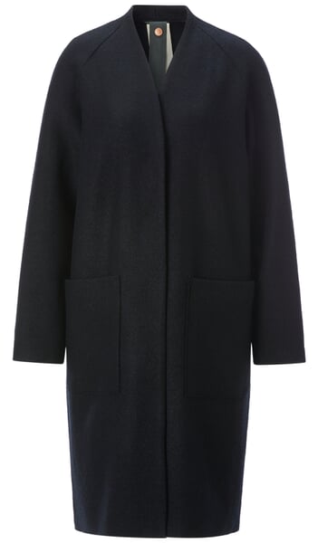 Ladies wool coat Black Blue