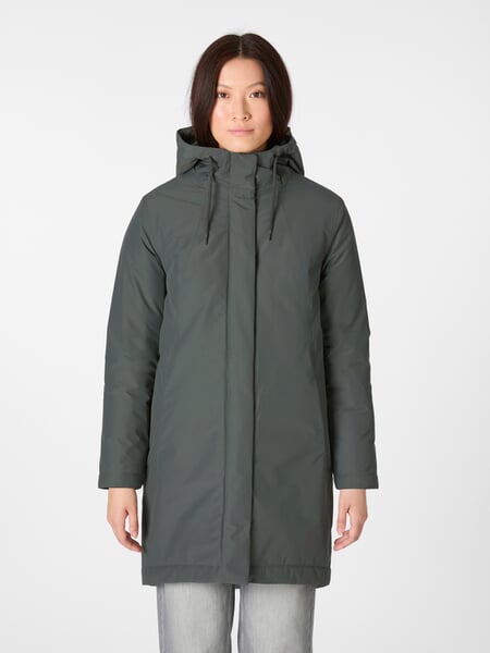 Women's winter parka Sage, presented on a model