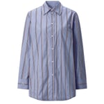 Chemise à rayures pour femme Bleu clair