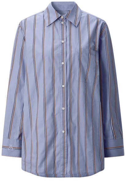 Women's striped shirt blouse Light blue